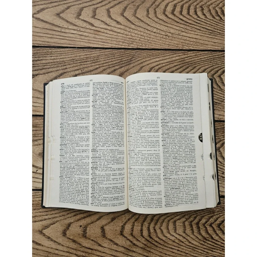 Vintage Concise Oxford Dictionary 6th Edition 1976 Thumb Index Hardcover